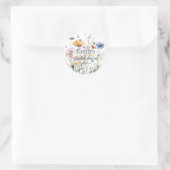 Autocollant pour douche de mariée aux fleurs sauva (Sac)