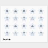 Autocollant pour enveloppe pour bébé garçon à carr (Feuille)