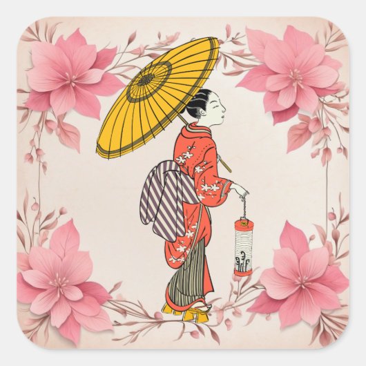 Autocollant pour femme asiatique (Devant)