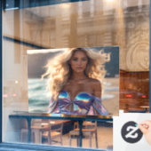 Autocollant pour fenêtre (Fenêtre de café)