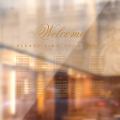 Autocollant Pour Fenêtre 10 Tables Gold Transparent Seating Chart (Feuille 2)