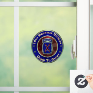 Autocollant Pour Fenêtre 10e Division de montagne "Montez vers la gloire"