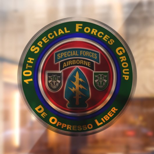 Autocollant Pour Fenêtre 10e Groupe des forces spéciales (Feuille 2)