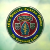 Autocollant Pour Fenêtre 10e Groupe des forces spéciales  (Feuille 3)