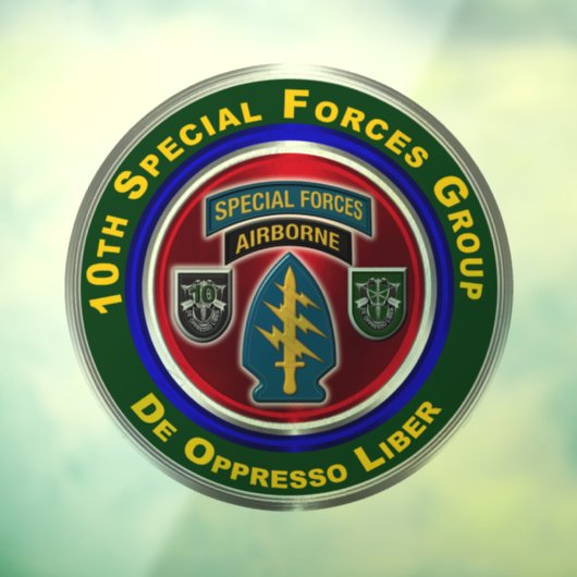 Autocollant Pour Fenêtre 10e Groupe des forces spéciales (Feuille 3)
