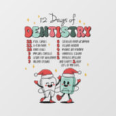 Autocollant Pour Fenêtre 12 jours de dentisterie (Feuille)