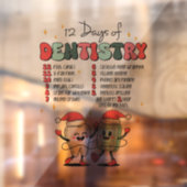 Autocollant Pour Fenêtre 12 jours de dentisterie (Feuille 2)