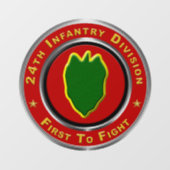 Autocollant Pour Fenêtre 24e division d'infanterie mécanisée (Feuille)