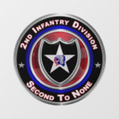 Autocollant Pour Fenêtre 2e division d'infanterie (Feuille)