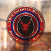 Autocollant Pour Fenêtre 34e division d'infanterie  (Feuille 2)