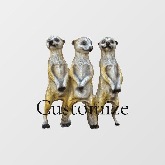 Autocollant Pour Fenêtre 3 Meerkats debats Thunder_Cove (Feuille)