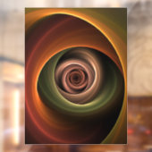 Autocollant Pour Fenêtre 3D Spirale Abstraite couleurs chaudes Art fractal  (Feuille 2)