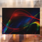 Autocollant Pour Fenêtre 40x28 Abstract Wave Partial Transparent Design (Feuille 2)