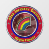 Autocollant Pour Fenêtre 42e division d'infanterie (Feuille)