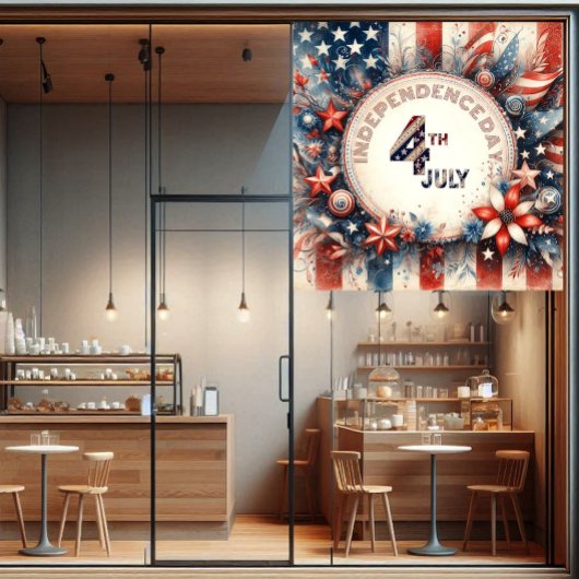 Autocollant Pour Fenêtre 4 juillet Jour de l'indépendance américaine Étoile