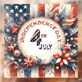 Autocollant Pour Fenêtre 4 juillet Jour de l'indépendance américaine Étoile (Feuille 2)