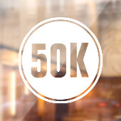 Autocollant Pour Fenêtre 50k Runners Ultra Marathon Open (Feuille 2)