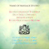 Autocollant Pour Fenêtre 52" x 72" Massage Therapy Window Cling  (Feuille 3)