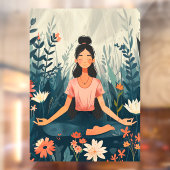 Autocollant Pour Fenêtre 52" x 72" Yoga (Feuille 2)