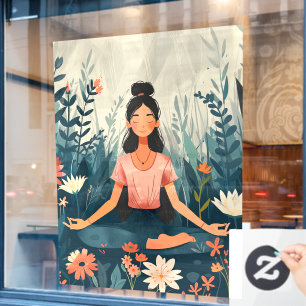 Autocollant Pour Fenêtre 52" x 72" Yoga