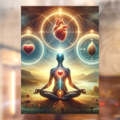 Autocollant Pour Fenêtre 52" x 72" Yoga  (Feuille 2)