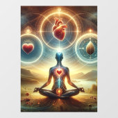 Autocollant Pour Fenêtre 52" x 72" Yoga  (Feuille)