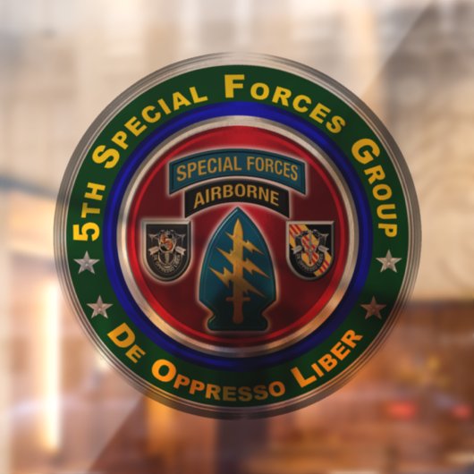 Autocollant Pour Fenêtre 5e Groupe des forces spéciales (Feuille 2)