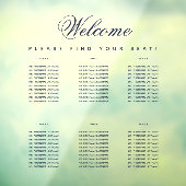 Autocollant Pour Fenêtre 6 Tableau Sièges Graphique Marine Bleu Script tran (Feuille 3)