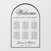 Autocollant Pour Fenêtre 6 Tableaux Mariage - Arche transparente (Feuille)