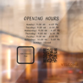 Autocollant Pour Fenêtre 72" * 52" Heures d'ouverture Clôture de la fenêtre (Feuille 2)