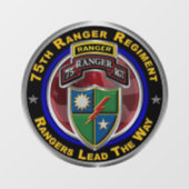 Autocollant Pour Fenêtre 75e régiment de Rangers  (Feuille)