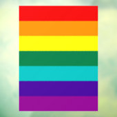 Autocollant Pour Fenêtre 7 bandes Rainbow Pride  (Feuille 3)