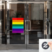 Autocollant Pour Fenêtre 7 bandes Rainbow Pride  (Porte de bureau)