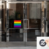 Autocollant Pour Fenêtre 7 bandes Rainbow Pride (Porte de bureau)