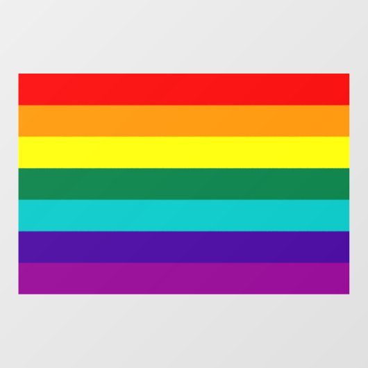 Autocollant Pour Fenêtre 7 bandes Rainbow Pride  (Feuille)