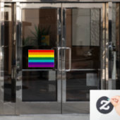 Autocollant Pour Fenêtre 7 bandes Rainbow Pride  (Porte de bureau)