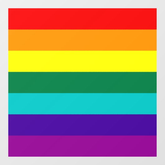 Autocollant Pour Fenêtre 7 bandes Rainbow Pride (Feuille)