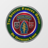 Autocollant Pour Fenêtre 7e Groupe des forces spéciales (Feuille)