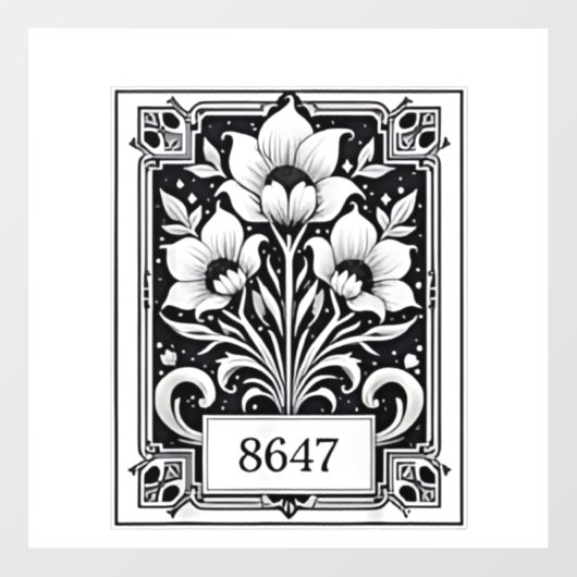 Autocollant Pour Fenêtre 8647 Subtle Anti Trump Anti MAGA 86 47 Floral Boho (Feuille)