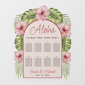 Autocollant Pour Fenêtre 8 Tableaux Hawaii Tropical Transparent Graphique d (Feuille)