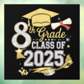 Autocollant Pour Fenêtre 8e Classe De 2025 Graduate Graduation (Feuille 3)