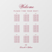 Autocollant Pour Fenêtre 9 Tableau Tableau Transparent Mariage Bourgogne Ta (Feuille)