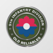 Autocollant Pour Fenêtre 9e division d'infanterie (Feuille)