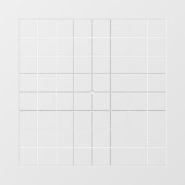 Autocollant Pour Fenêtre 9x9 Lignes blanches ajustées à la gobane Décalage  (Feuille)