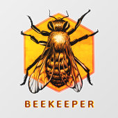 Autocollant Pour Fenêtre Abeille à miel moderne et élégante personnalisée p (Feuille)