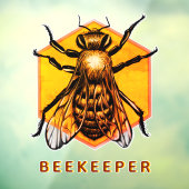 Autocollant Pour Fenêtre Abeille à miel moderne et élégante personnalisée p (Feuille 3)