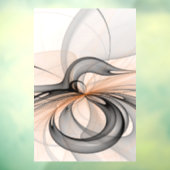 Autocollant Pour Fenêtre Abstrait Anthracite Grey Sienna Art moderne fracta (Feuille 3)