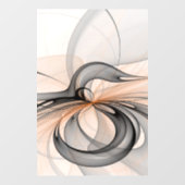 Autocollant Pour Fenêtre Abstrait Anthracite Grey Sienna Art moderne fracta (Feuille)