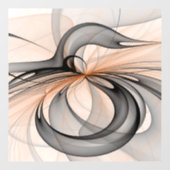 Autocollant Pour Fenêtre Abstrait Anthracite Grey Sienna Art moderne fracta (Feuille)