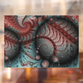 Autocollant Pour Fenêtre Abstrait Imaginaire dynamique Fractal Art Brown Bl (Feuille 2)
